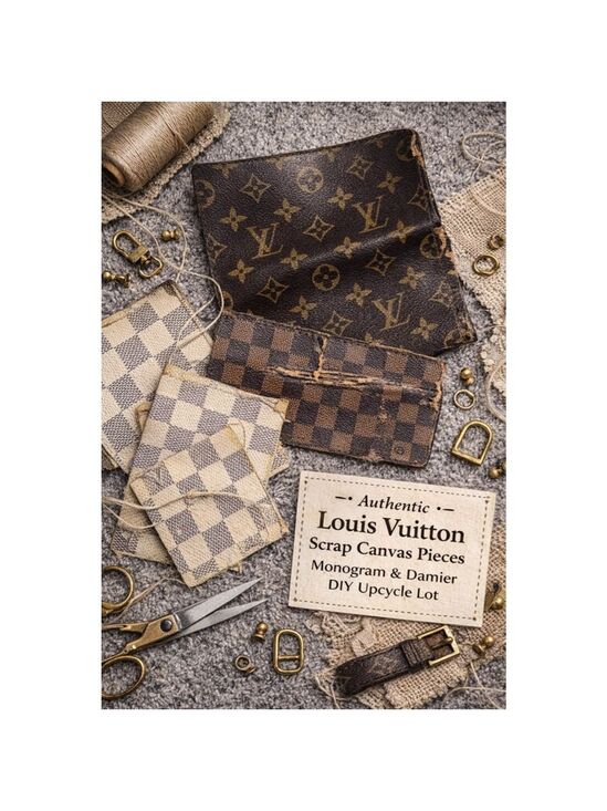 Louis Vuitton Accessories - Authentic LV Scrap Canvas Pieces Monogram & Damier DIY Upcycle Lot SKU-s001